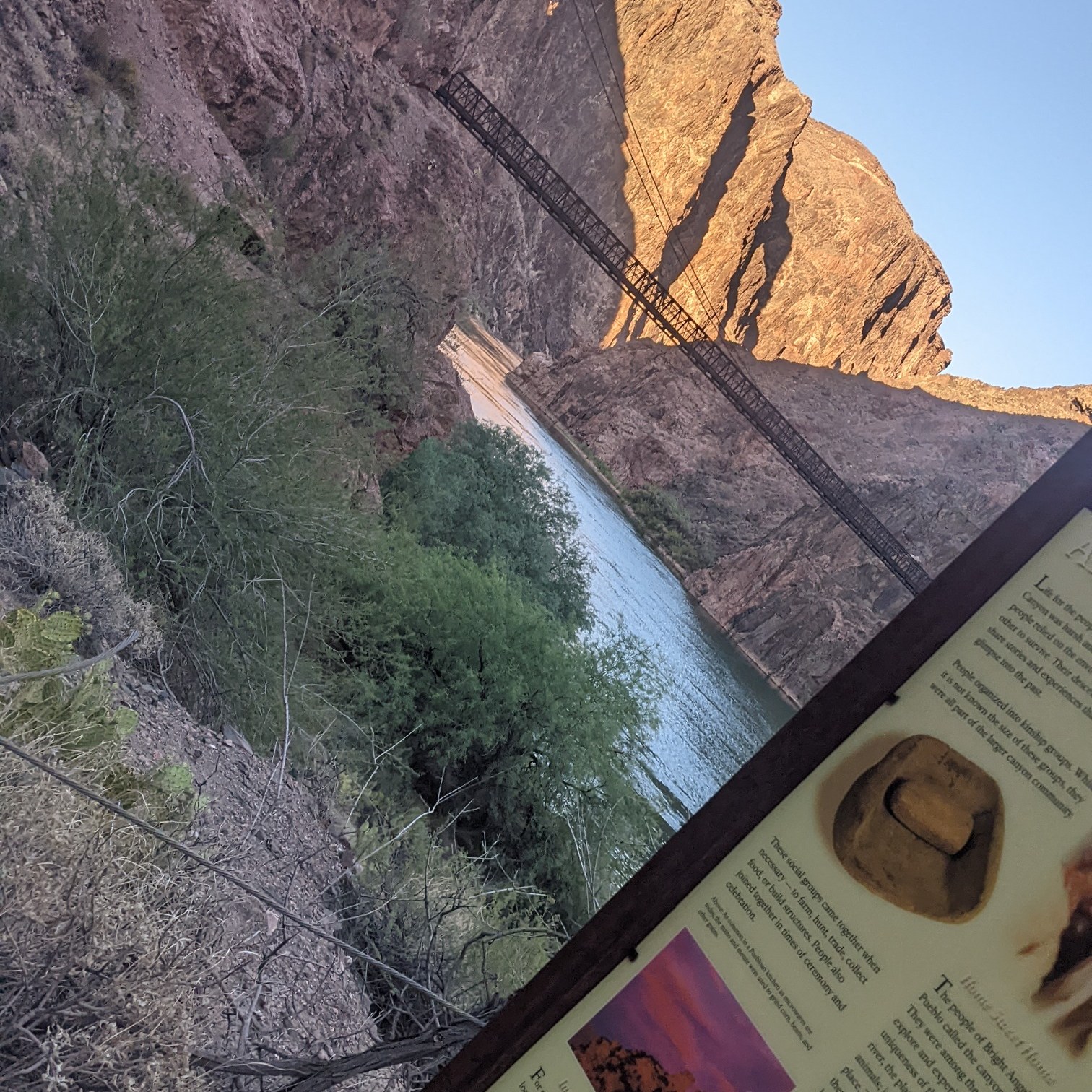 archaeology info with black bridge